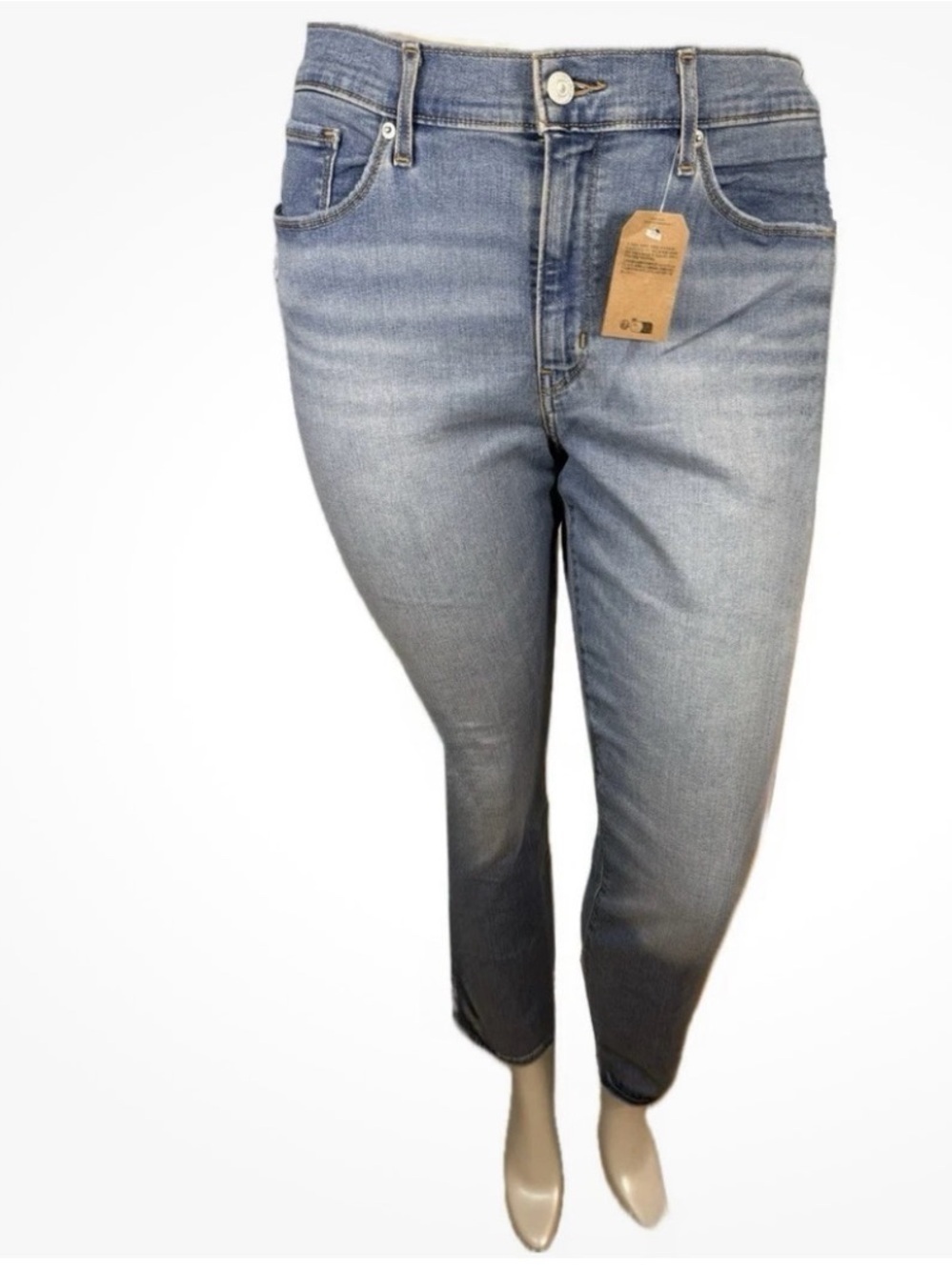 NWT Levi’s Straight Jeans Stretch New Distressed size 8 10 12 14 16 16W 18W 20W - Picture 5 of 11